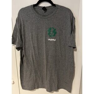 Gildan Softstyle Shirt XL Disney Shamrock Mom Logo Mickey Short Sleeve Gray